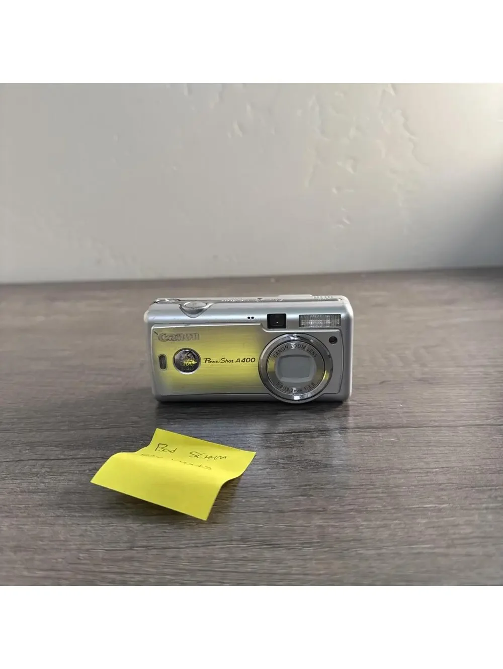 Canon PowerShot A400 3.2MP Digital Camera Silver WORKS BAD SCREEN